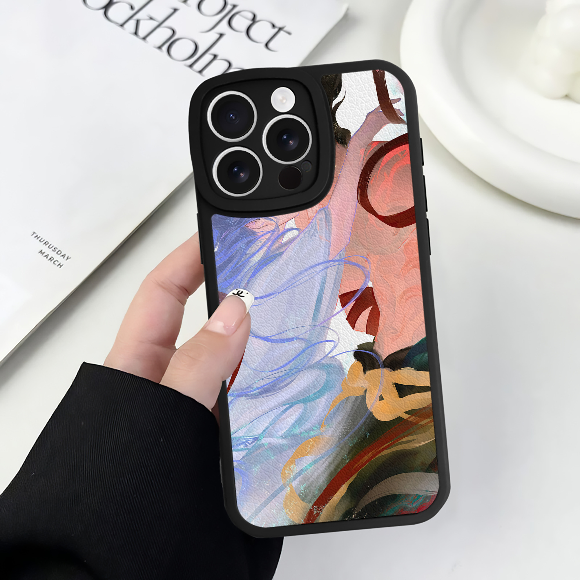 （画像用） Ne Zha 2 ナタ 魔童の大暴れ 【iPhone 16シリーズ対応】シリコンスマホケース（レザー調） 材質：シリコン